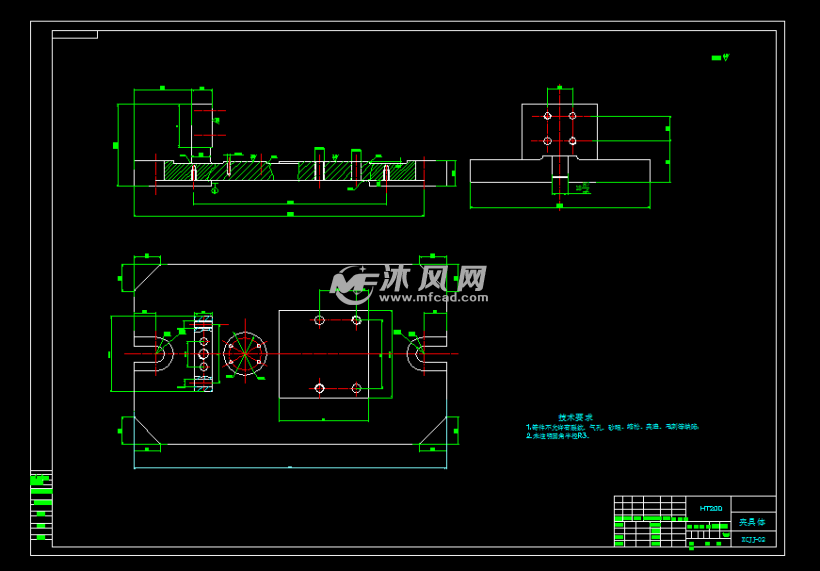 夹具体零件图