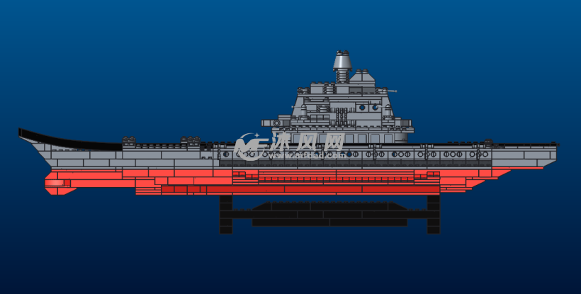 辽宁号航母 - ProE玩具公仔类模型下载