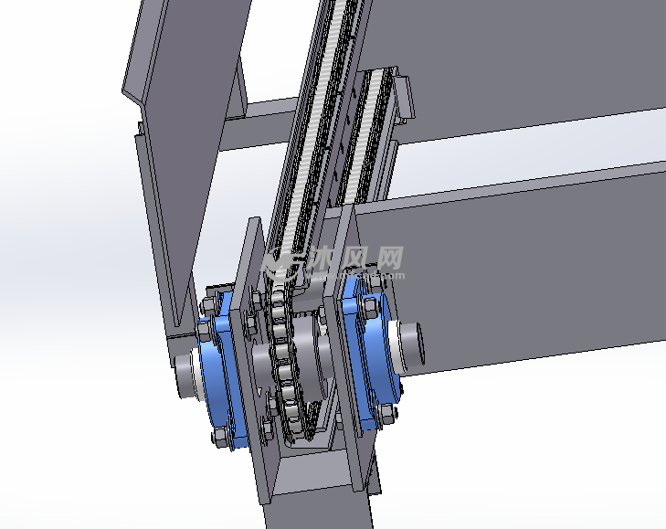 链条传动输送生产线模型 - solidworks传动件和
