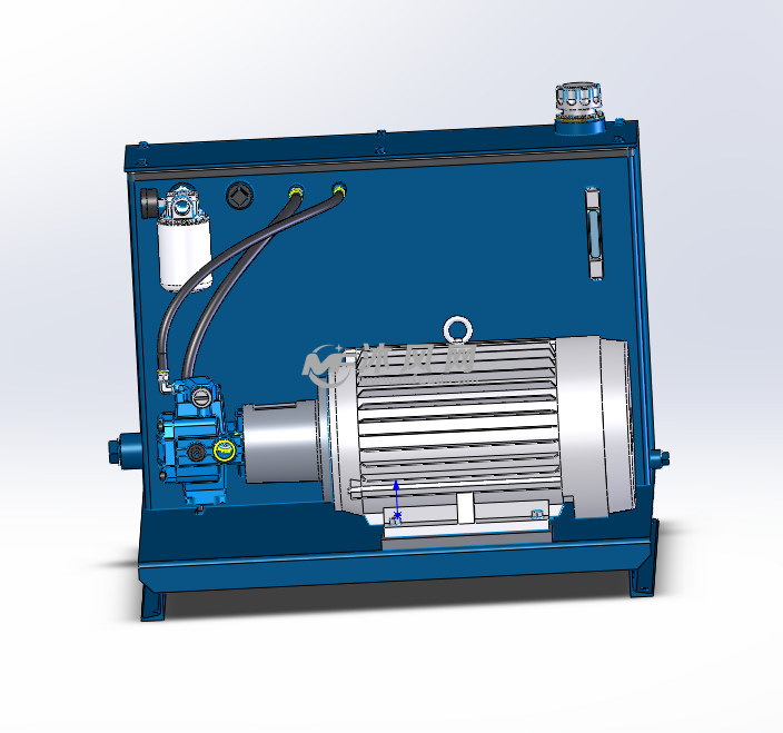 泵站模型设计(solidworks solidworks机械设备模型下载 沐风图纸