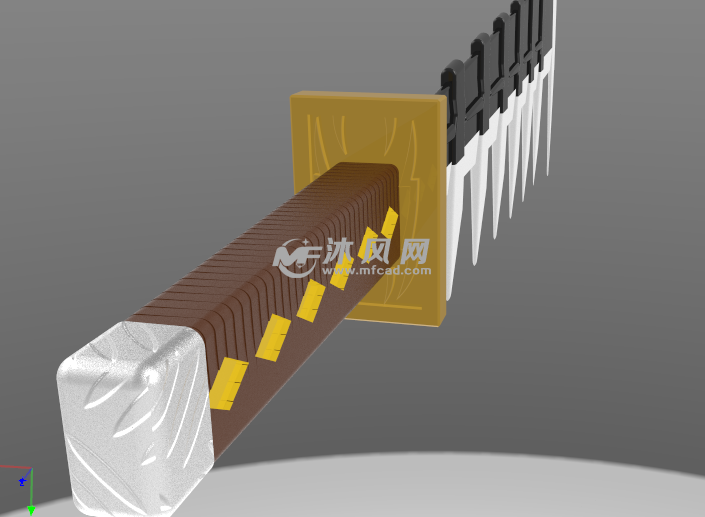 死神恋次 蛇尾丸 冷兵器 - proe军工用品类模型