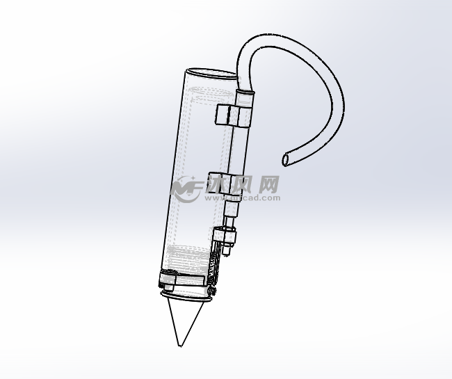 模型气动针图纸-solidworks小五金标记下载-wps怎样模型让旋转图片
