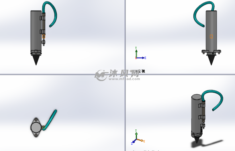 标记气动针模型-solidworks小五金模型下载-是立式图纸什么图片