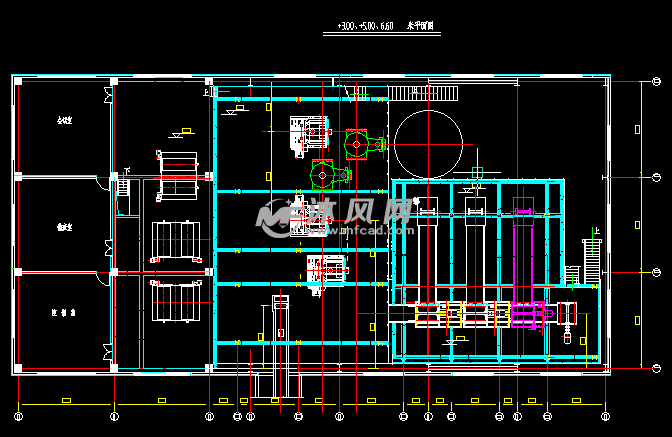 一套重介质选煤主厂房工艺流程图