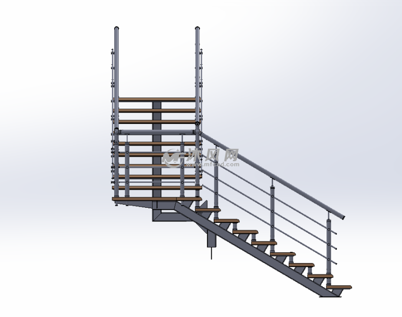 钢管楼梯走梯模型