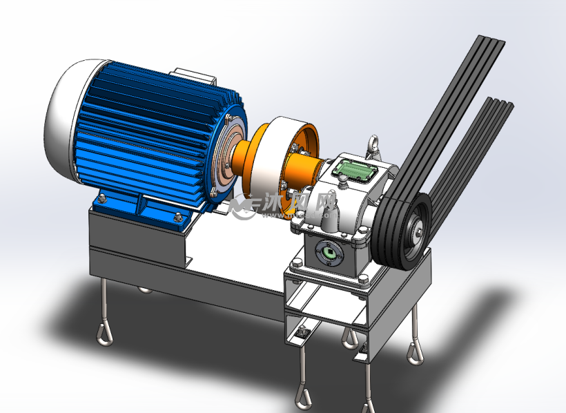 皮带传动电机模型