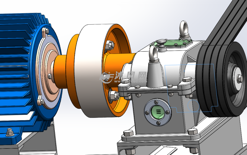 皮带传动电机模型