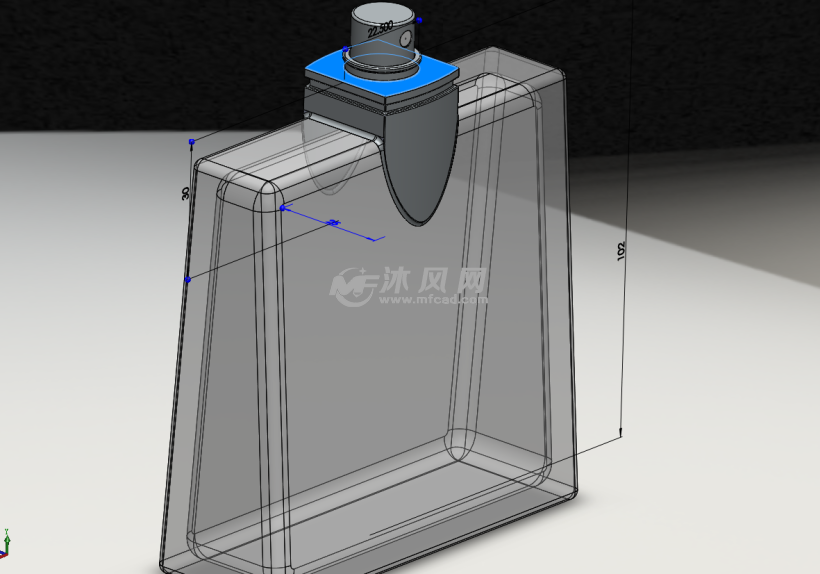 BLV香水瓶带参设计模型- solidworks瓶子容器