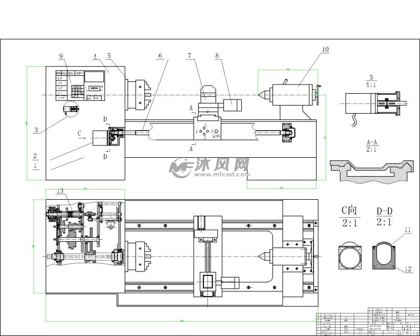 设计方案 数控技术(机床设计,刀架设计)及相关配件  cm6132型数控机床