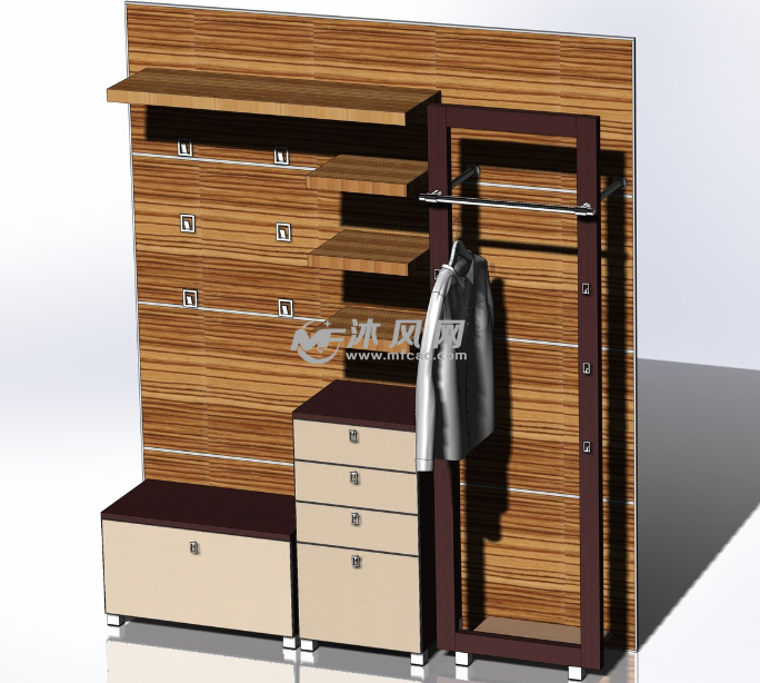 我的衣柜模型 - solidworks生活用品类模型下载