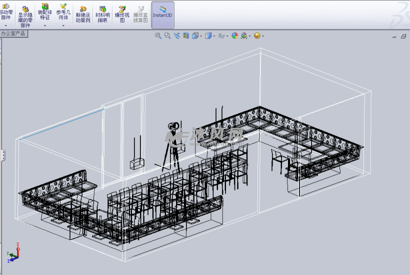 模型整体餐厅v模型图纸-solidworks生活用品类cads布局图片