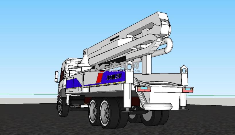 建筑类混凝土泵车模型