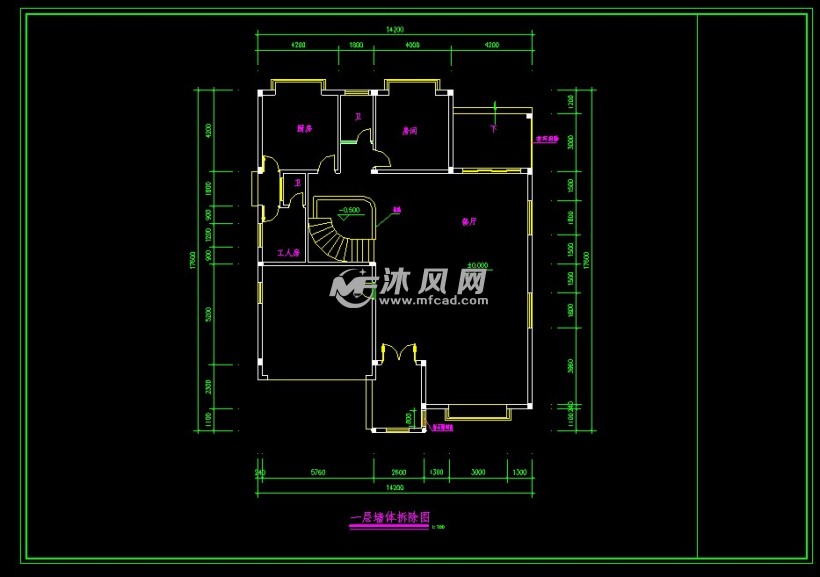 东莞某花园别墅全套CAD中式装修图监控装别墅装修怎么图片