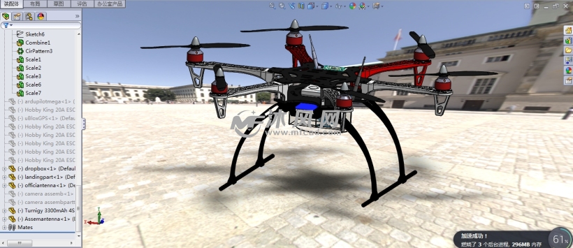 DJI flame wheel 风火轮六旋翼飞行器图纸