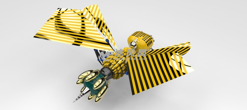 小蜜蜂机器人间谍设计模型 - solidworks机械设