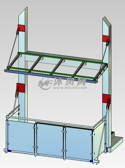 钢制的阳台设计模型 - solidworks园林建筑模型下载