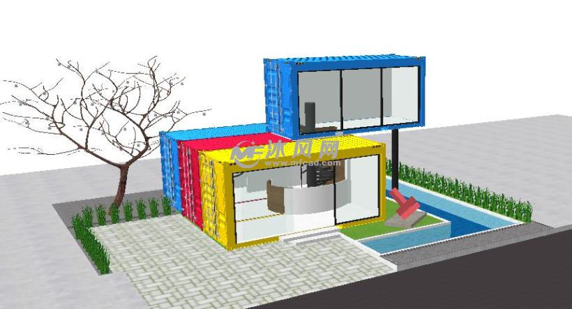 集装箱改造房子SU模型