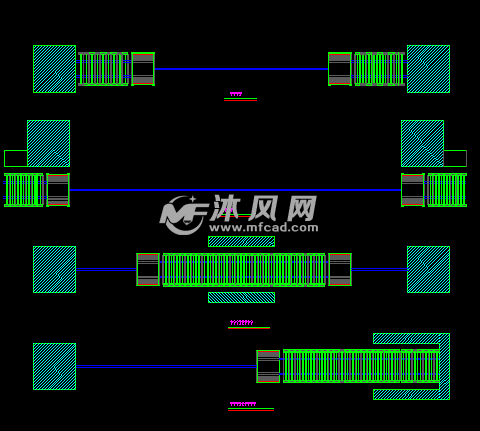 伸缩门CAD设计图 - cad大门结构图纸下载,免费