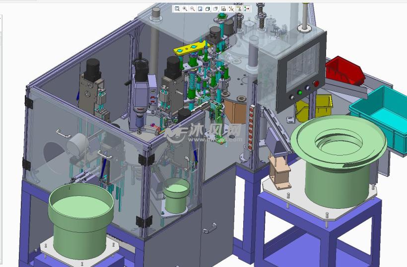 日本自动化装配机设备模型 - proe机械设备模型