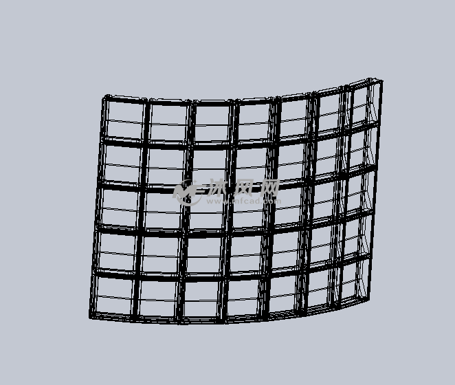 模块化的大屏幕设计模型 - solidworks机械设备