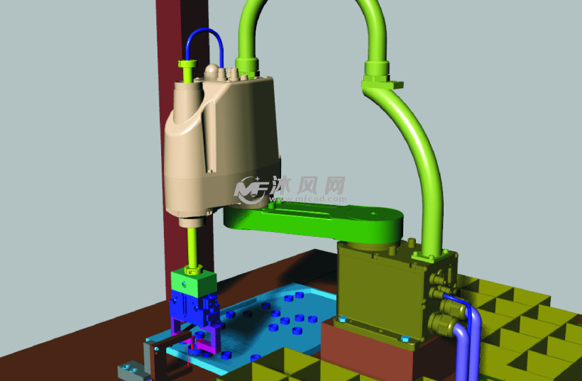 爱普生scara分拣机器人 - solidworks机械设备模