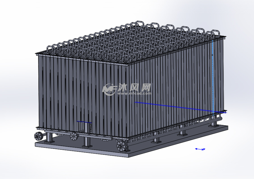 高压1800立方空温式汽化器 - solidworks管道类
