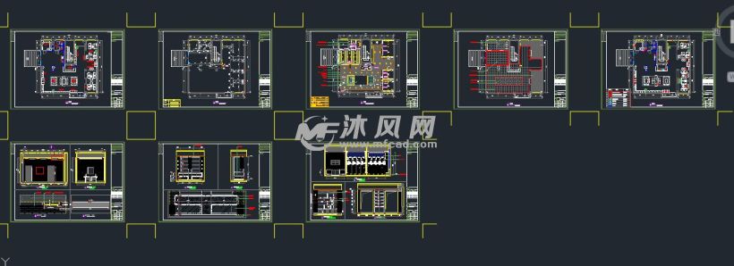 盛皇茗茶茶楼设计施工图附效果图 - cad其它商
