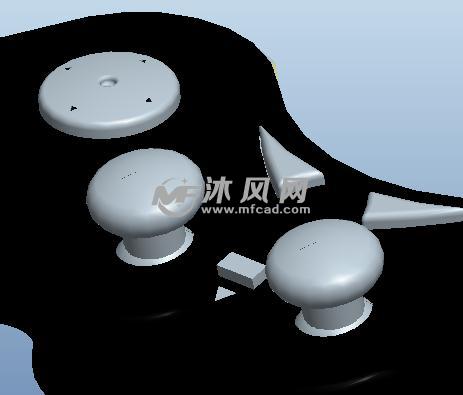 黑白游戏机手柄模型 - Proe数码产品类模型下载