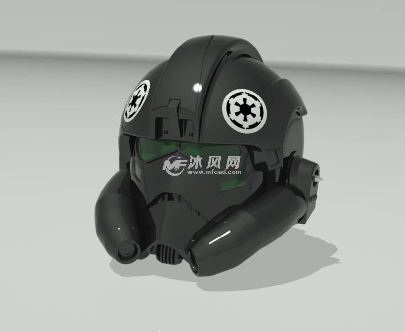 星球大战帝国头盔模型 - ProE玩具公仔类模型