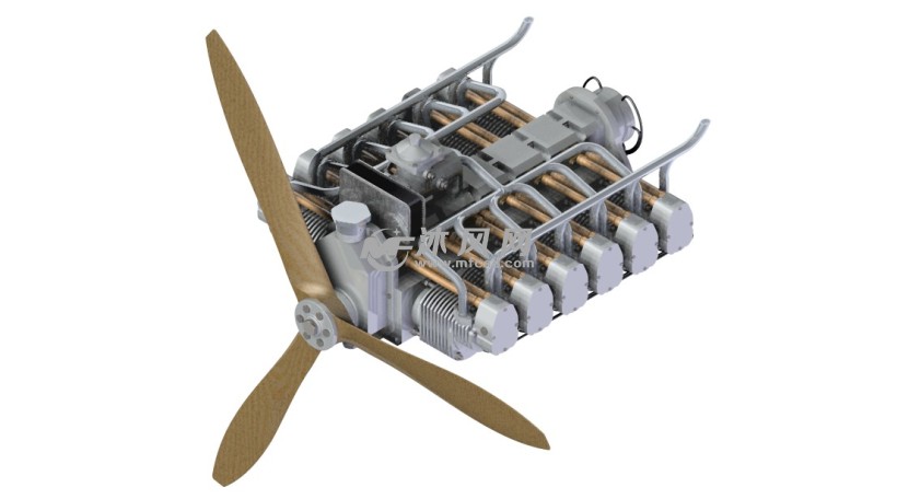 螺旋桨飞机桨叶及发动机模型