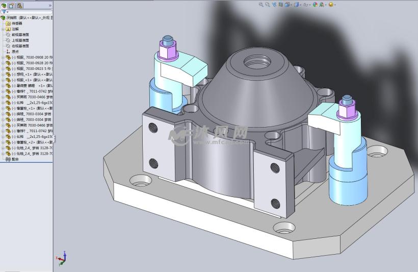 专用夹具SW设计模型 - solidworks机械设备模
