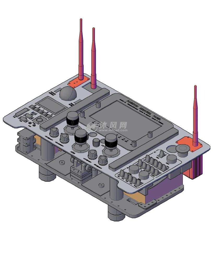 机器人遥感控制系统控制箱内结构件及元器件模