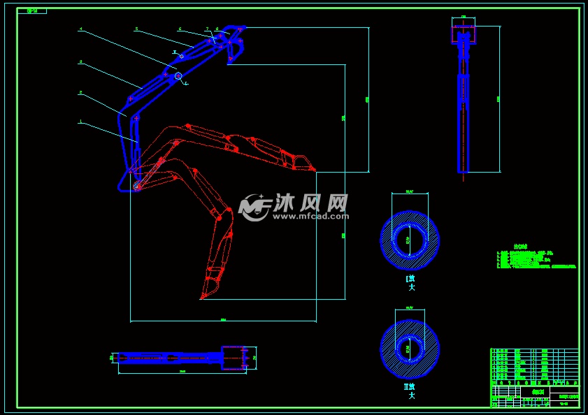 10吨的挖掘机工作装置设计【优秀含cad图纸6张】