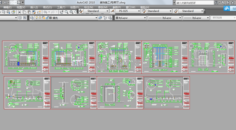 电梯厅\/轿厢装饰装修施工图 - AutoCAD机械图