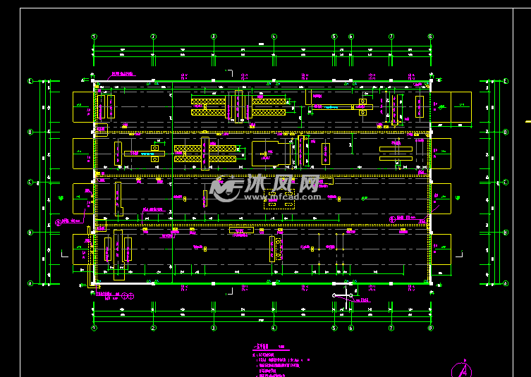 某车辆检测中心厂房建筑平面施工图