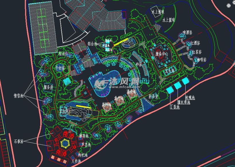 兴化乌巾荡温泉度假区总平面图