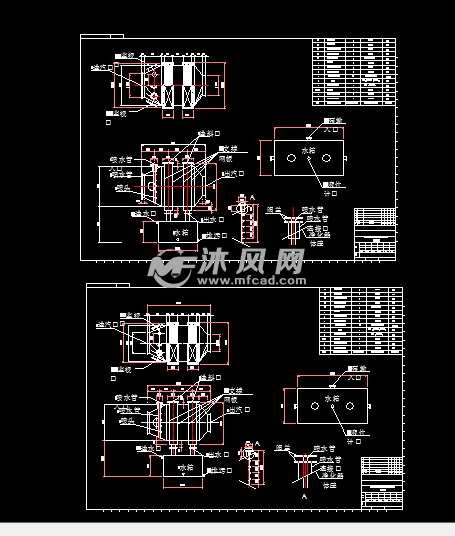 废气吸收塔CAD设计图