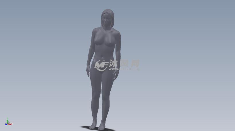 女人 人体 模型 - solidworks动物模型下载 - 沐风图纸