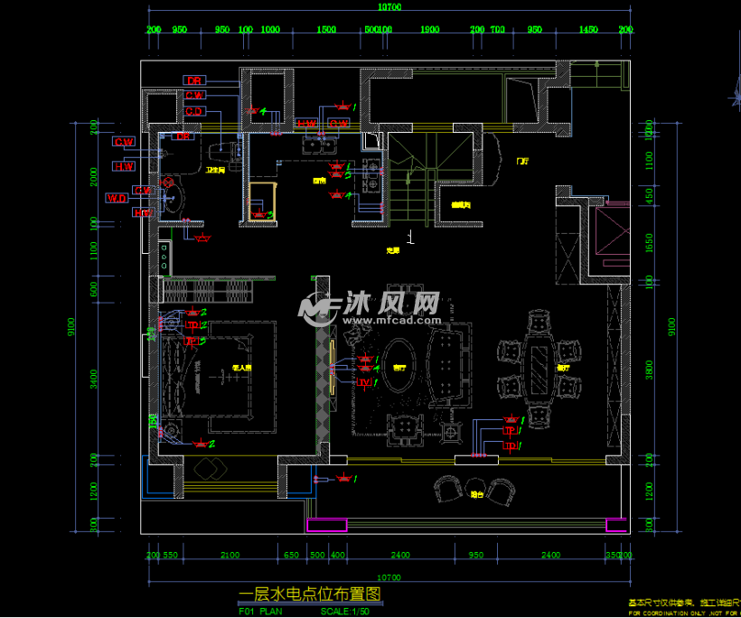 别墅,跃层设计cad平立顶面全套图纸