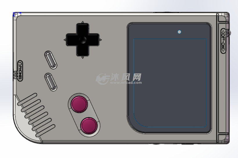 口袋游戏机俄罗斯方块游戏机塑料外壳结构设计