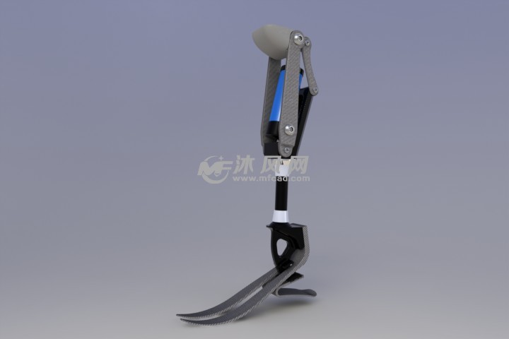 残疾人假肢奔跑的腿模型 - solidworks底座支架