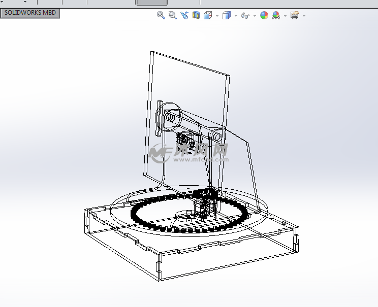 太阳跟踪器换太阳能板设计模型 - solidworks机