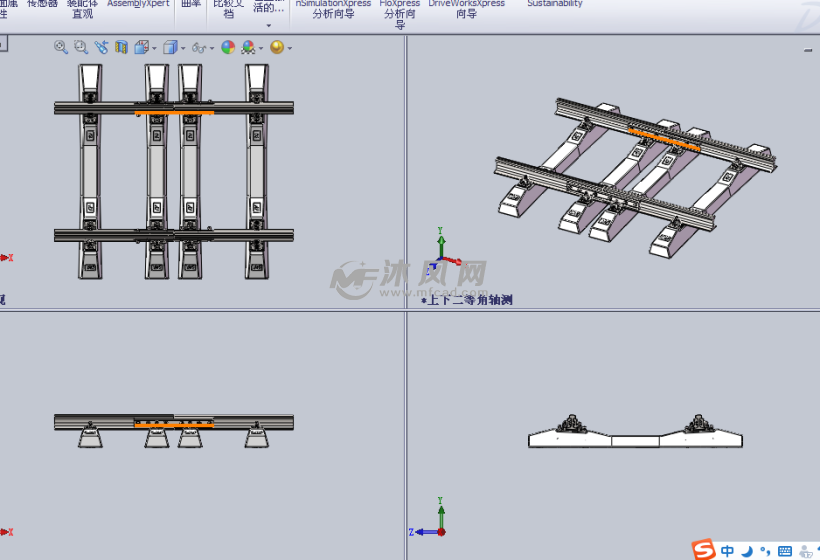 铁路轨道(1520毫米)设计模型