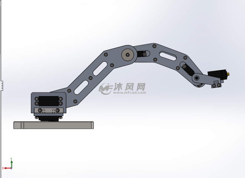 三级连杆机械臂机械手模型