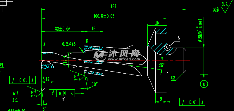 扩孔图纸刀-其他autocad机械倒角图纸怎么单线电气看图片