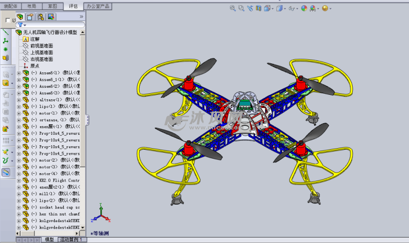 摘要:solidworks无人机四轴飞行器设计模型,分情破爱折转半筹不纳