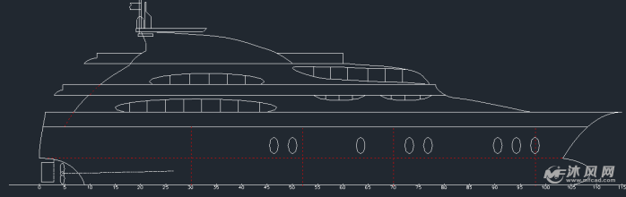 豪华游艇设计图纸cad