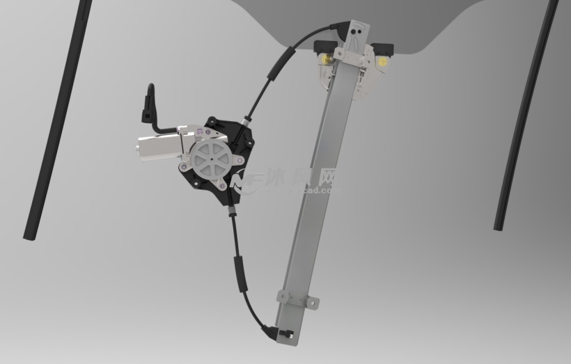 单轨式绳轮玻璃升降器 - catia交通工具模型