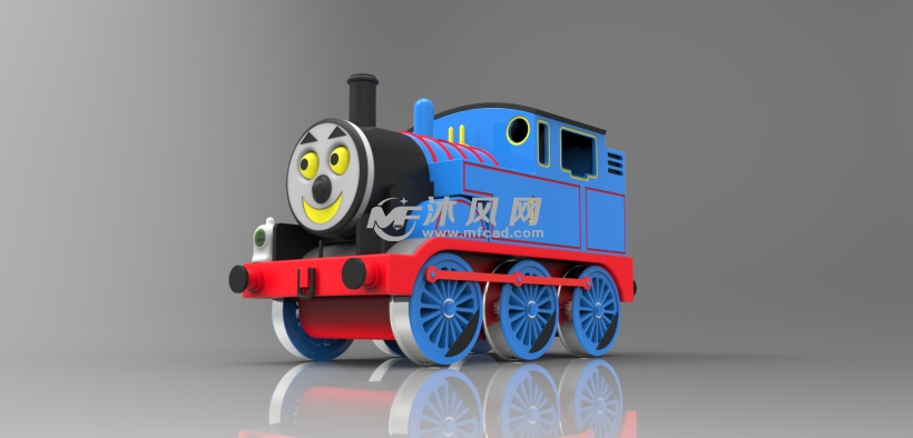 卡通小火车设计模型 - solidworks生活用品类模