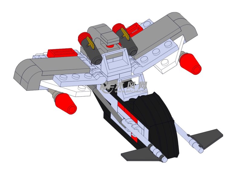 乐高星球大战飞机设计模型 - solidworks玩具公